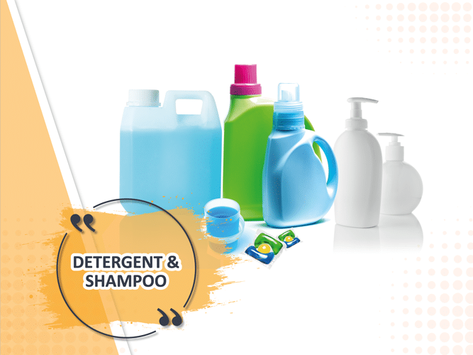 detergent and shampoo