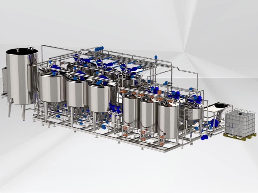 liquid dish washing production unit